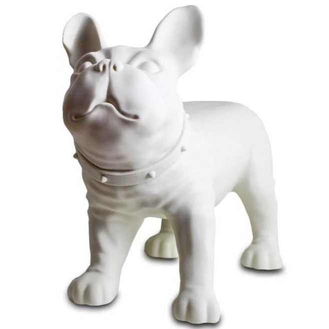 Estátua de Bulldog Branco