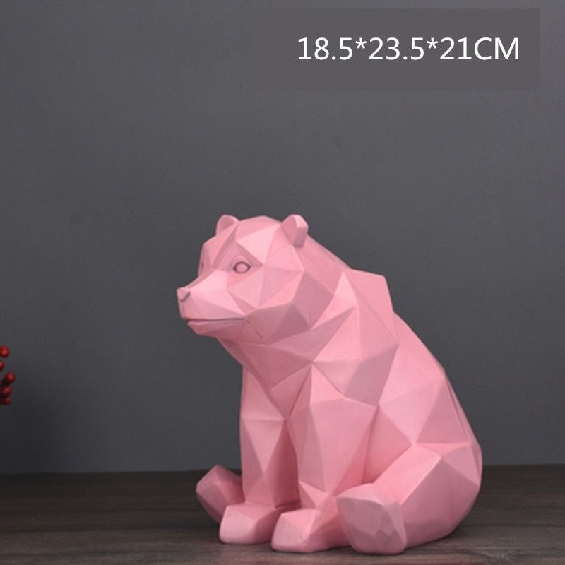 Estátua de urso polar de origami